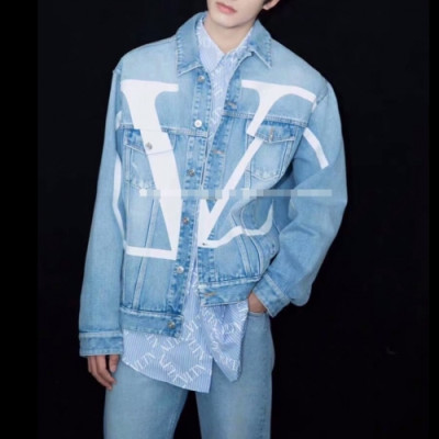 [발렌티노]Valentino 2020 Mens Mordern Logo Denim Jackets - 발렌티노 2020 남성 모던 로고 데님 자켓 Val0325x.Size(m - 2xl).2컬러(블루/네이비)