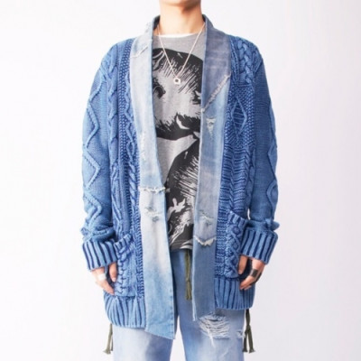 Greg Lauren Unisex Trendy Denim Sweaters - 그렉 로렌 남/녀 트렌디 데님 스웨터 Gre05x