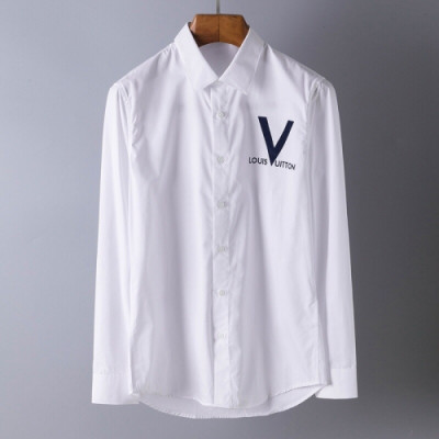 [루이비통]Louis vuitton 2020 Mens Logo Cotton shirts - 루이비통 2020 남성 로고 코튼 셔츠 Lou01593x.Size(m -  3xl).화이트