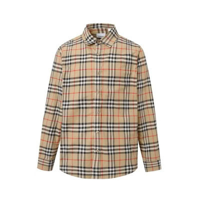[버버리]Burberry 2025 Mens Classic Casual Tshirts - 버버리 2025 남성 클래식 캐쥬얼 코튼 셔츠 Bur02057x.Size(s - l).베이지