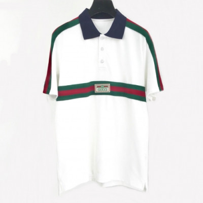 [매장판]Gucci 2020 Mens Logo Cotton Polo Short Sleeved Tshirts - 구찌 2020 남성 로고 폴로 코튼 반팔티 Guc02104x.Size(s - 2xl).화이트