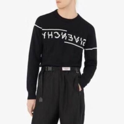 [지방시]Givenchy 2020 Mens Logo Casual Wool Sweaters - 지방시 2020 남성 로고 캐쥬얼 울 스웨터 Giv0305x.Size(s - 2xl).블랙