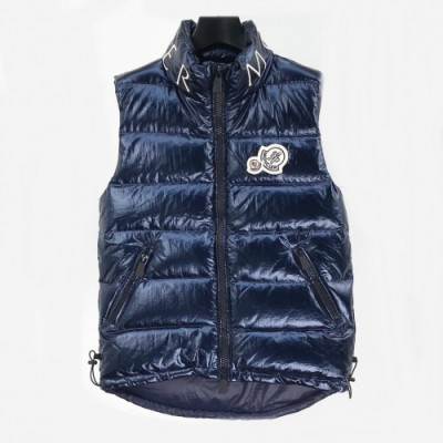 [몽클레어]Moncler 2020 Mens Patch Logo Modern Duck Down Padding Vest - 몽클레어 2020 남성 패치 로고 모던 덕다운 패딩 조끼 Moc01436x.Size(s - xl).네이비