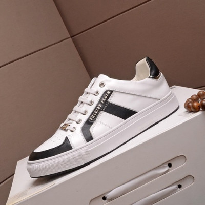 Philipp plein 2019 Mens Leather Sneakers  - 필립플레인 2019 남성용 레더 스니커즈 PPS0164,Size(240 - 270).화이트