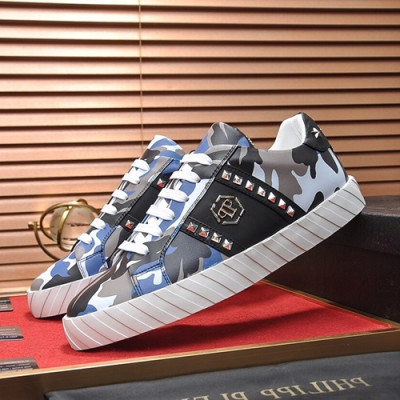 Philipp plein 2019 Mens Leather Sneakers  - 필립플레인 2019 남성용 레더 스니커즈 PPS0169,Size(240 - 270).블루카모