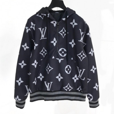 [루이비통]Louis vuitton 2020 Mm/Wm Logo Zip-up Hoodie - 루이비통 2020 남자 로고 집업 후디 Lou01628x.Size(m - 2xl).블랙