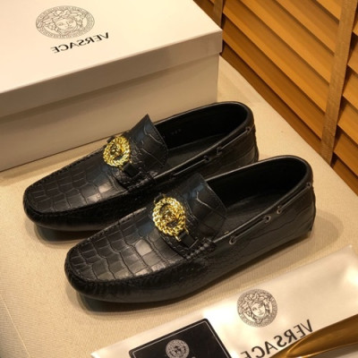 Versace 2020 Mens Leather Loafer - 베르사체 2020 남성용 레더 로퍼 VERS0296,Size(240 - 280).블랙