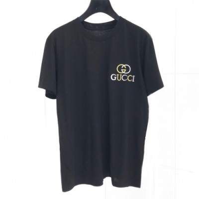 [매장판]Gucci 2020 Mm/Wm Logo Silket Short Sleeved Tshirts - 구찌 2020 남자 로고 실켓  반팔티 Guc02128x.Size(s - 2xl).블랙