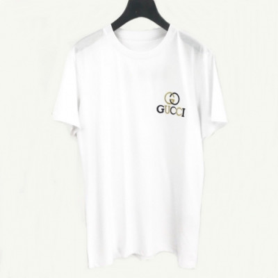 [매장판]Gucci 2020 Mm/Wm Logo Silket Short Sleeved Tshirts - 구찌 2020 남자 로고 실켓  반팔티 Guc02129x.Size(s - 2xl).화이트