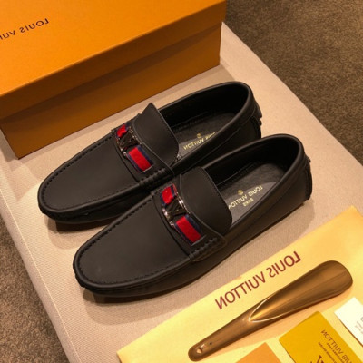 Louis Vuitton 2020 Mens Leather Loafer - 루이비통 2020 남성용 레더 로퍼 LOUS0534,Size(240 - 280).블랙