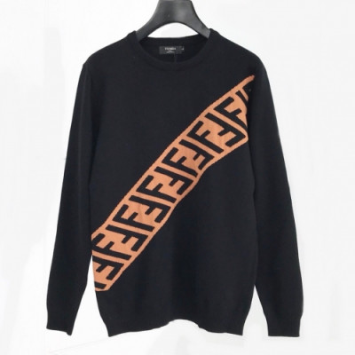 [펜디]Fendi 2020 Mens Logo Crew-neck Sweaters - 펜디 2020 남성 로고 크루넥 스웨터 Fen0561x.Size(m - 2xl).블랙