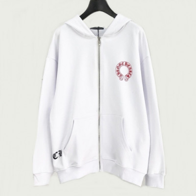 [크롬하츠]Chrom Hearts 2020 Mens Logo Zip-up Cotton Hoodie - 크롬하츠 2020 남성 로고 집업 코튼 후디 Chr0108x.Size(m - xl).화이트