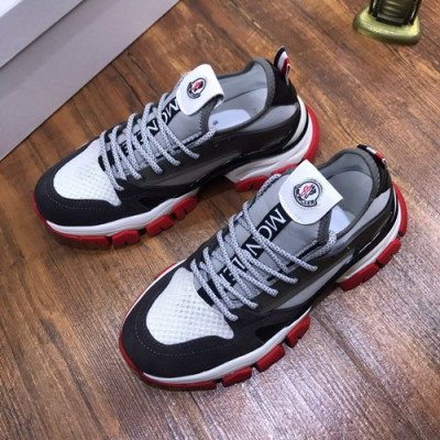 Moncler 2020 Mens Leather Running Shoes - 몽클레어 2020 남성용 레더 런닝슈즈 ,MONCS0035,Size(240 - 270).블랙화이트