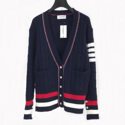 [톰브라운]Thom Browne 2020 Mens Classic V-neck Wool Cardigan - 톰브라운 2020 남성 클래식 브이넥 울 가디건 Thom0498x.Size(s - l).네이비