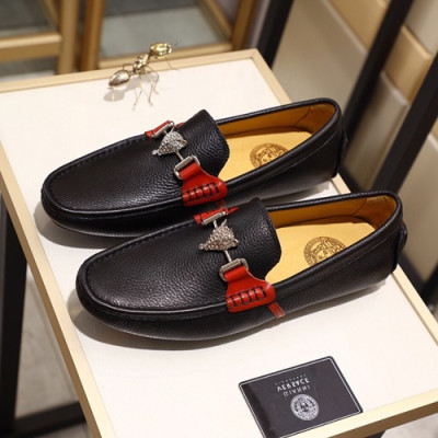 Versace  2020 Mens Leather Loafer - 베르사체 2020 남성용 레더 로퍼  VERS0323,Size(240 - 270).블랙