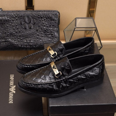 Armani 2020 Mens Leather Loafer - 알마니 2020 남성용 레더 로퍼 ARMS0153.Size (240 - 270).블랙