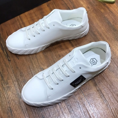 Philipp plein 2020 Mens Leather Sneakers  - 필립플레인 2020 남성용 레더 스니커즈 PPS0180,Size(240 - 270).화이트