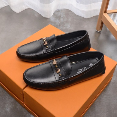 Versace  2020 Mens Leather Loafer - 베르사체 2020 남성용 레더 로퍼 VERS0338,Size(240 - 275).블랙