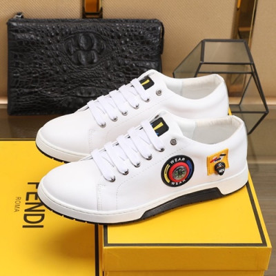 Fendi 2020 Mens Leather Sneakers - 펜디 2020 남성용 레더 스니커즈 FENS0283,Size(240 - 270).화이트