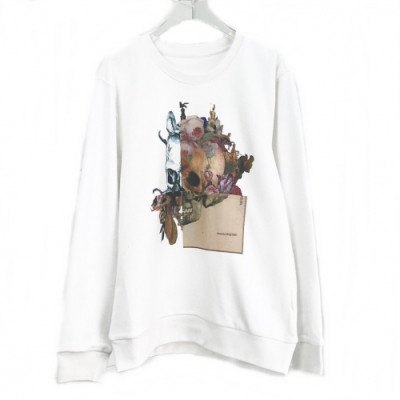 [알렉산더 맥퀸]Alexander McQueen 2020 Mens Crew-neck Cotton Tshirts - 알렉산더 맥퀸 2020 남성 크루넥 코튼 긴팔티 Ale0086x.Size(s - 3xl).화이트