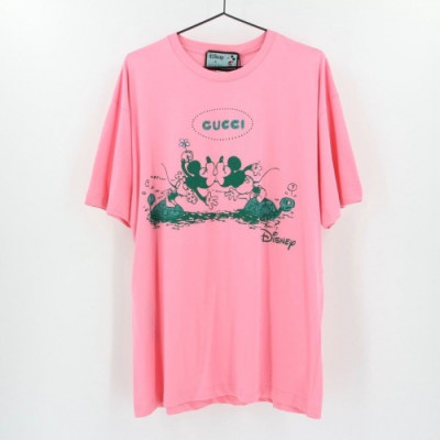 [매장판]Gucci 2020 Mm/Wm Logo Cotton Short Sleeved Tshirts - 구찌 2020 남자 로고 코튼 반팔티 Guc02183x.Size(xs - l).핑크