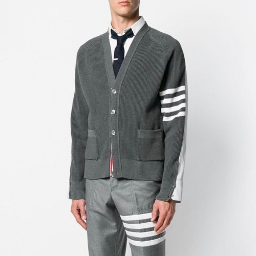 Thom Browne 2019  Mens Classic V-neck Knit Cardigan - 톰브라운 2019 남성 클래식 브이넥 니트 가디건 Thom0520x.Size(s - 2xl).그레이