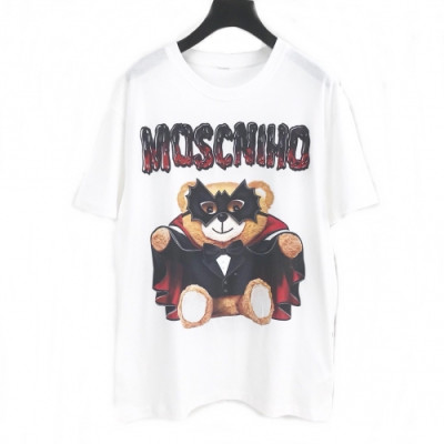 [모스키노]Moschino 2020 Mm/Wm Logo Cotton Short Sleeved Tshirts - 모스키노 2020 남자 로고 코튼 반팔티 Mos0070x.Size(s - 2xl).화이트