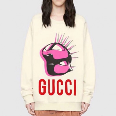 [구찌]Gucci 2020 Mm/Wm Logo Crew-neck Cotton Oversize Tshirts - 구찌 2020 남자 로고 코튼 크루넥 코튼 오버사이즈 긴팔티 Guc02199x.Size(xs - l).아이보리