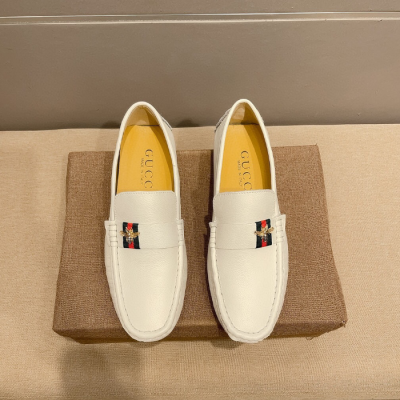 Gucci 2025 Mens Leather Loafer - 구찌 2025 남성용 레더 로퍼 GUCS0852,Size(240 - 280).화이트