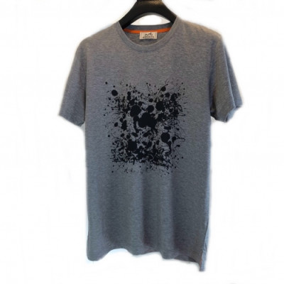 Hermes 2020 Mens Crew-neck Silket Short Sleeved Tshirts - 에르메스 2020 남성 크루넥 실켓 반팔티 Her0393x.Size(m - 2xl).그레이