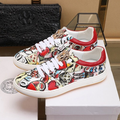 Versace 2020 Mens Leather Sneakers - 베르사체 2020 남성용 레더 스니커즈 VERS0418,Size (240 - 270).화이트레드