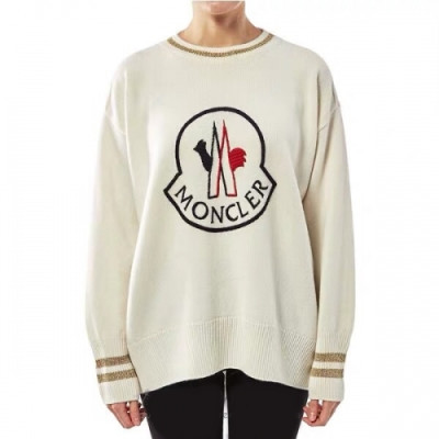 [몽클레어]Moncler 2020 Mm/Wm Retro Logo Crew-neck Sweaters - 몽클레어 2020 남여 레트로 로고 크루넥 스웨터  Moc01481x.Size(xs - xl).화이트