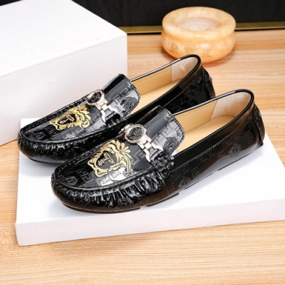 Versace  2020 Mens Leather Loafer - 베르사체 2020 남성용 레더 로퍼 VERS0421,Size(240 - 275).블랙