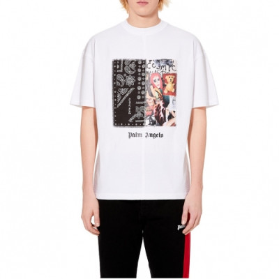 [팜 엔젤스]Palm Angels 2020 Mm/Wm Logo Cotton Short Sleeved Tshirts - 팜 엔젤스 2020 남자 로고 코튼 반팔티셔츠 Pam0117x.Size(s - l).2컬러(블랙/화이트)