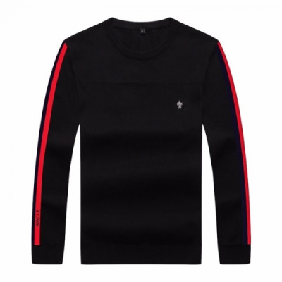 [몽클레어]Moncler 2020 Mens Retro Logo Crew-neck Sweaters - 몽클레어 2020 남성 레트로 로고 크루넥 스웨터 Moc01510x.Size(l - 4xl).블랙