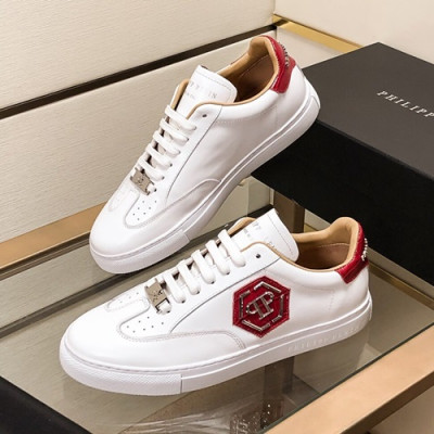 Philipp plein 2020 Mens Leather Sneakers  - 필립플레인 2020 남성용 레더 스니커즈 PPS0201,Size(240 - 270).화이트