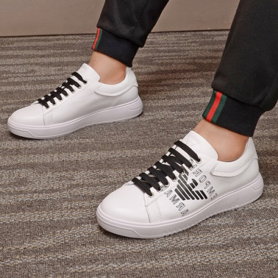 Armani 2020 Mens Leather Sneakers  - 알마니 2020 남성용 레더 스니커즈 ARMS0251,Size(240 - 270).화이트