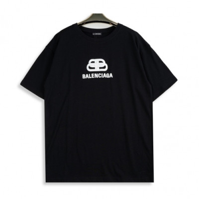 [발렌시아가]Balenciaga 2020 Mm/Wm Logo Cotton Short Sleeved Tshirts - 발렌시아가 2020 남자 로고 코튼 오버사이즈 반팔티 Bal0555x.Size(xs - l).블랙