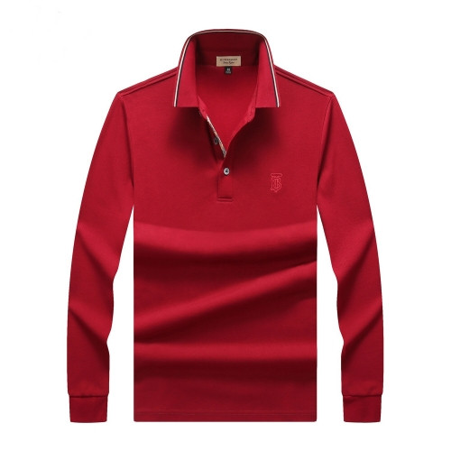 [버버리]Burberry 2020 Mens Logo Casual Cotton Polo Tshirts - 버버리 2020 남성 로고 캐쥬얼 코튼 폴로 맨투맨 Bur02185x.Size(m - 3xl).레드