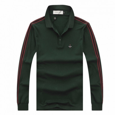 [구찌]Gucci 2020 Mens Basic Cotton Polo Tshirts - 구찌 2020 남성 베이직 코튼 폴로 긴팔티 Guc02227x.Size(m - 3xl).다크그린