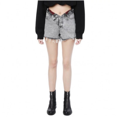 [알렉산더왕]Alexander wang 2020 Womens Modern Denim Short Trousers - 알렉산더왕 2020 여성 모던 데님 반바지 Ale0073x.Size(25 - 29).그레이