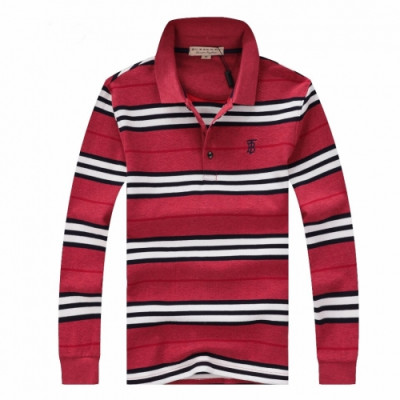 [버버리]Burberry 2020 Mens Logo Casual Cotton Polo Tshirts - 버버리 2020 남성 로고 캐쥬얼 코튼 폴로 맨투맨 Bur02226x.Size(m - 3xl).레드