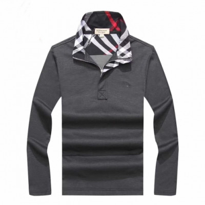 [버버리]Burberry 2020 Mens Logo Casual Cotton Polo Tshirts - 버버리 2020 남성 로고 캐쥬얼 코튼 폴로 맨투맨 Bur02237x.Size(m - 3xl).그레이