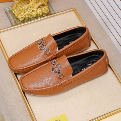 Louis Vuitton 2020 Mens Leather Loafer - 루이비통 2020 남성용 레더 로퍼 LOUS0886,Size(240 - 270).오렌지브라운