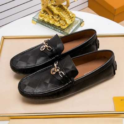 Louis Vuitton 2020 Mens Leather Loafer - 루이비통 2020 남성용 레더 로퍼 LOUS0899,Size(240 - 270).블랙