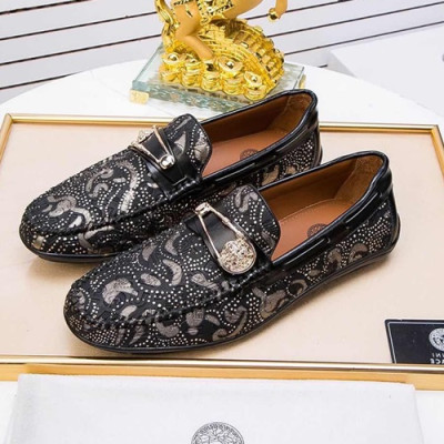 Versace  2020 Mens Leather Loafer - 베르사체 2020 남성용 레더 로퍼 VERS0444,Size(240 - 275).블랙