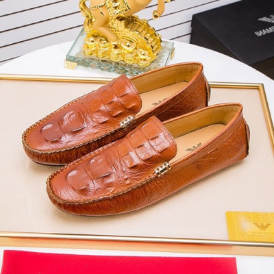 Armani 2020 Mens Leather Loafer - 알마니 2020 남성용 레더 로퍼 ARMS0282.Size (240 - 270).브라운