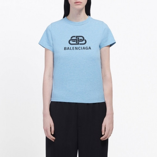 Balenciaga Womens Logo Cotton Short Sleeved Tshirts - 발렌시아가 여성 로고 코튼 오버사이즈 반팔티 Bal0563x.Size(s - l).블루