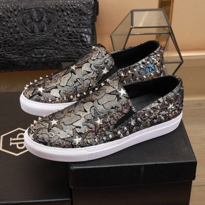 Philipp plein 2020 Mens Slip On - 필립플레인 2020 남성용 슬립온 PPS0214,Size(240 - 270).그레이