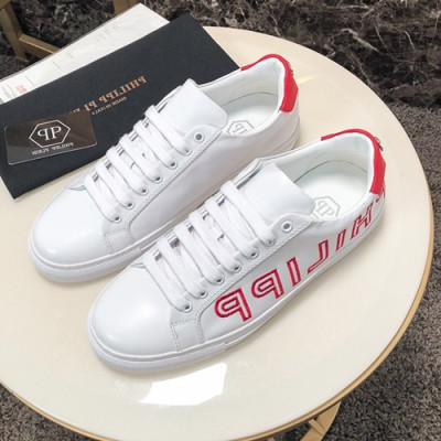 Philipp plein 2020 Mens Leather Sneakers  - 필립플레인 2020 남성용 레더 스니커즈 PPS0215,Size(240 - 270).화이트